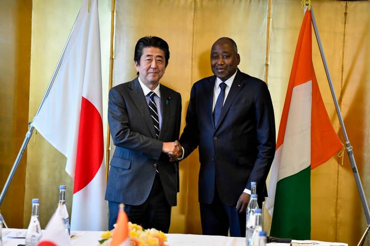 Côte d'Ivoire-Japon : les Premiers Ministres Amadou Gon Coulibaly et Shinzo Abe pour une coopération plus forte
