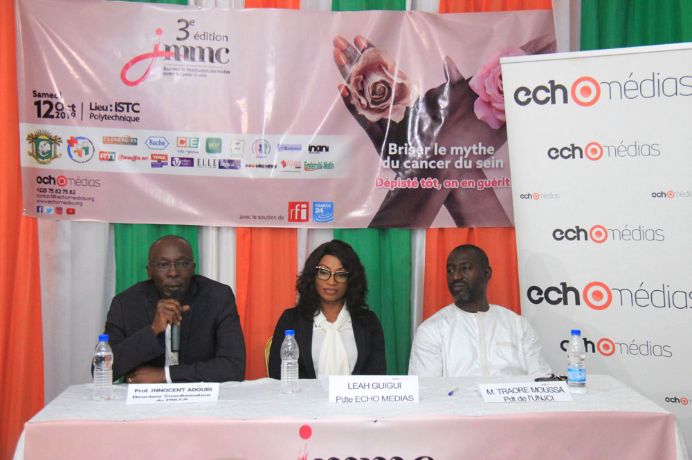 ONG Écho Médias : la 3ème édition des Journées de Mobilisation des Médias contre le Cancer du sein (JMMC 2019) lancée à Abidjan