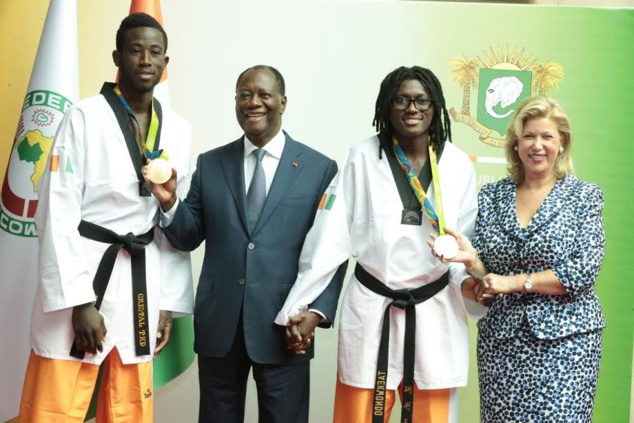 Côte d'Ivoire: Le couple présidentiel “saisit” les médailles olympiques de Cissé et Ruth