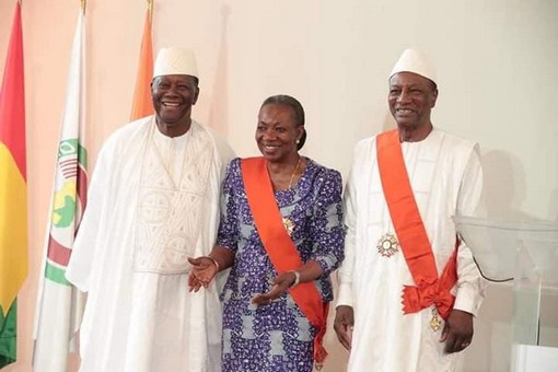 Côte d’Ivoire / Visite de travail et d’amitié : Le Président Alpha CONDE fait Grand-Croix de l’Ordre National