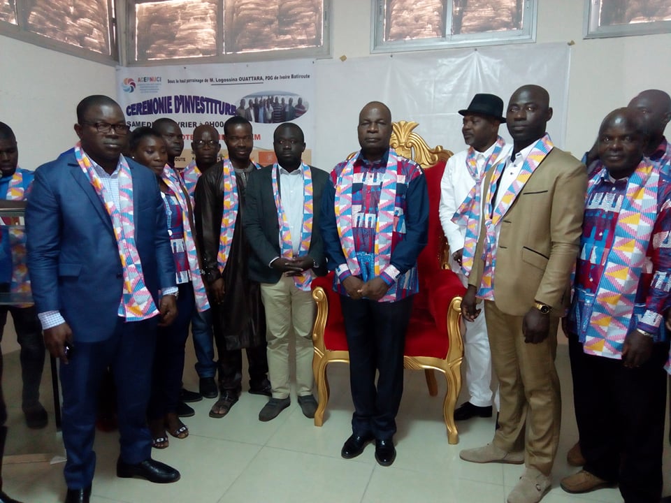 Association des Chefs d’Entreprises  de Presse Numérique  de Côte d’Ivoire: Le Président Germain N’Dri et le bureau investis