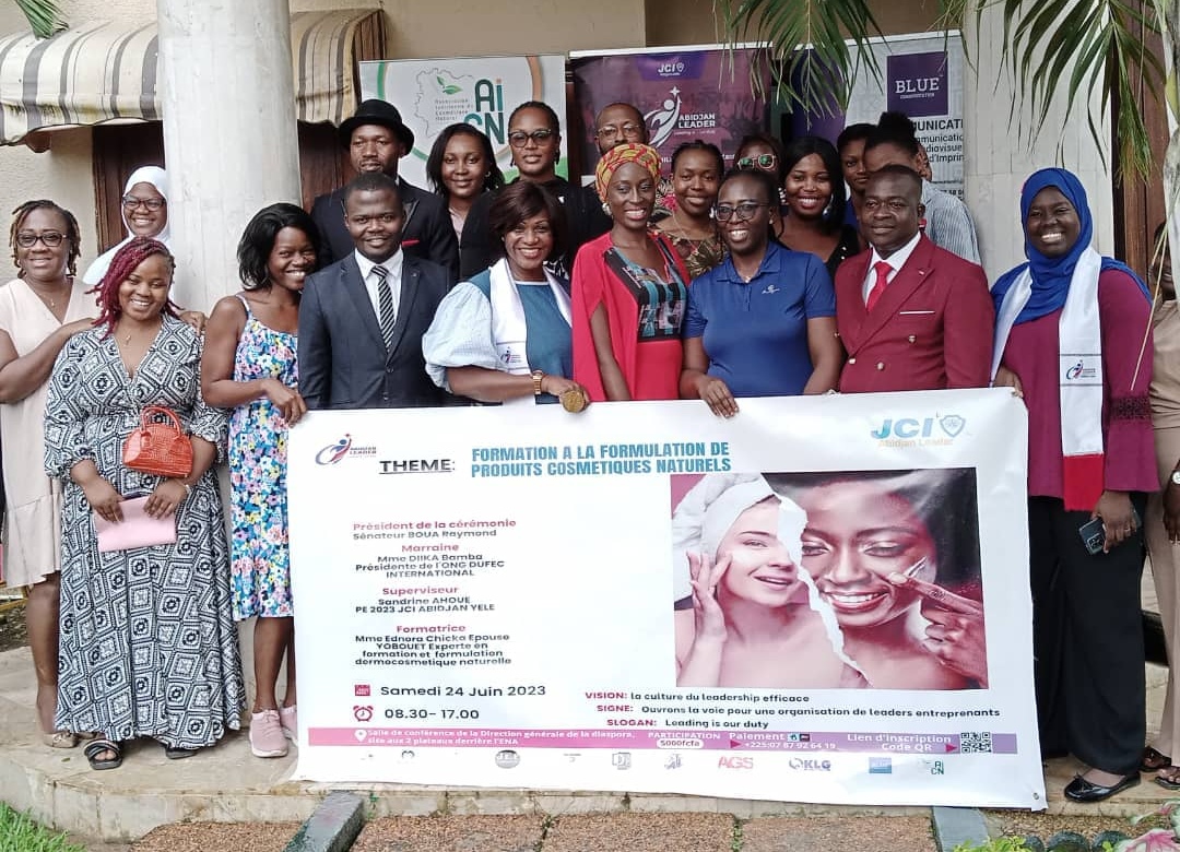 Entrepreneuriat : la JCI Abidjan leader renforce les capacités d'une trentaine de jeunes en matière de cosmétologie naturelle