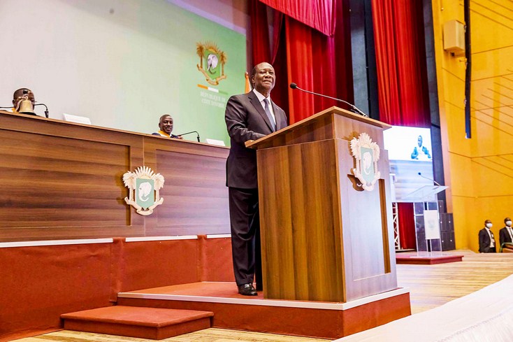 Etat de la Nation : le Président de la République Alassane Ouattara présente aux parlementaires réunis en congrès à Yamoussoukro une Côte d'Ivoire solidaire et prospère