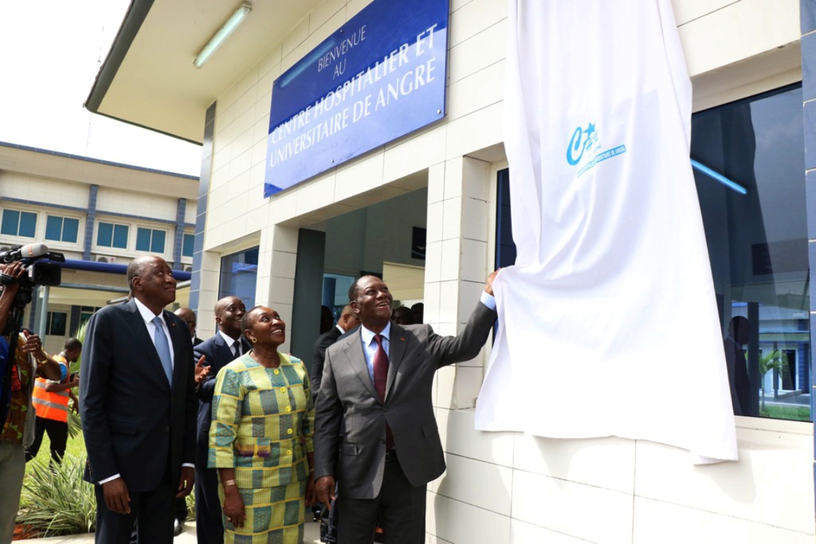 Le Président Alassane Ouattara a inauguré le CHU d’Angré, doté d’une capacité d’hospitalisation de 250 lits