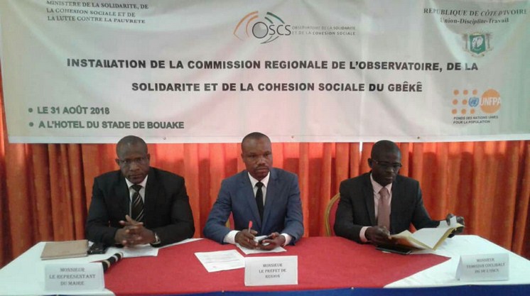 Côte d'Ivoire/Cohésion Sociale  L'OSCS installe les 15 membres de la commission régionale du Gbêkê