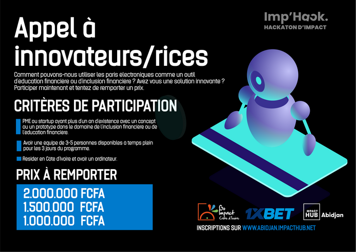 Hackathon IMP’HACK: Go Impact Côte d’Ivoire et 1XBET s’unissent  pour stimuler l’innovation sociale