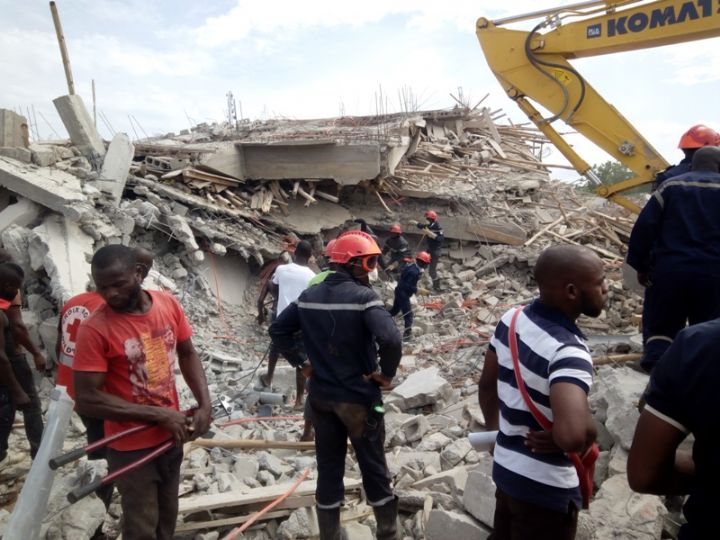 Bilan provisoire de l’effondrement de l’immeuble à Yamoussoukro : 10 morts