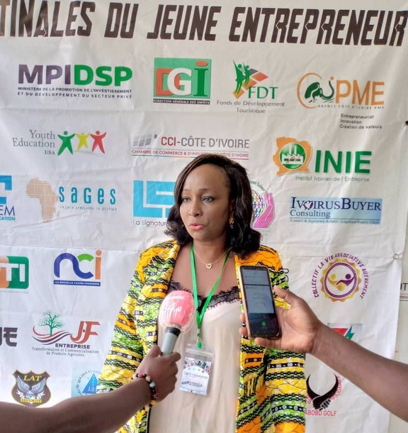 Les Matinales du Jeune Entrepreneur: remerciements de Mme Diika Bamba à ses partenaires