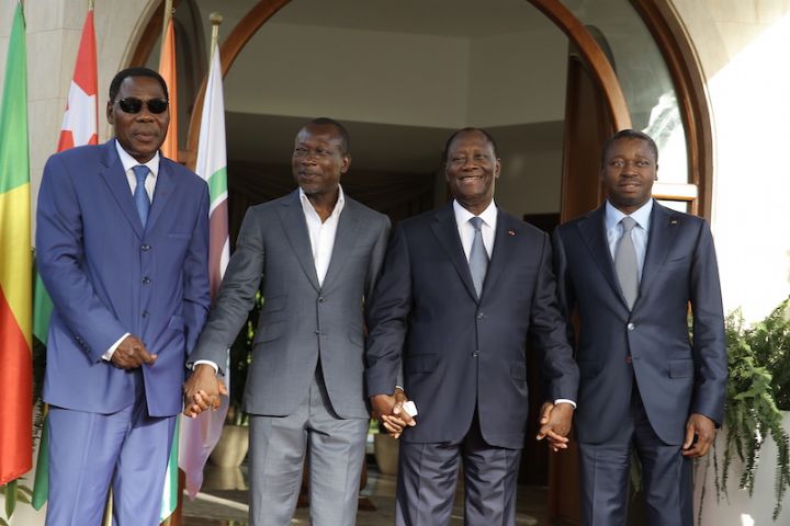 Faure Gnassingbé, Patrice Talon et Yayi Boni reçus à Abidjan par Alassane Ouattara