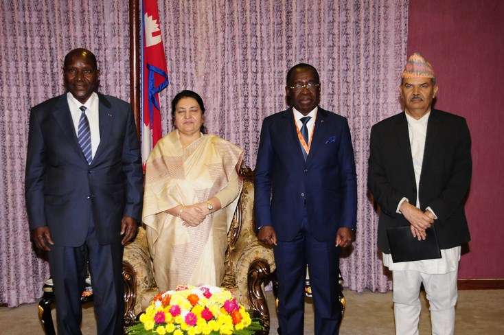 Le vice-Président Duncan reçu en audience par la Présidente de la République du NEPAL